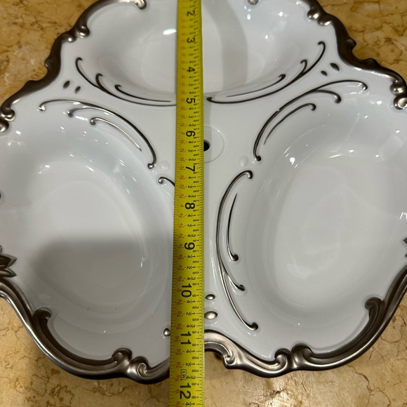 Weimar 3 section porcelain tray made in Germany - Picture 6 of 7